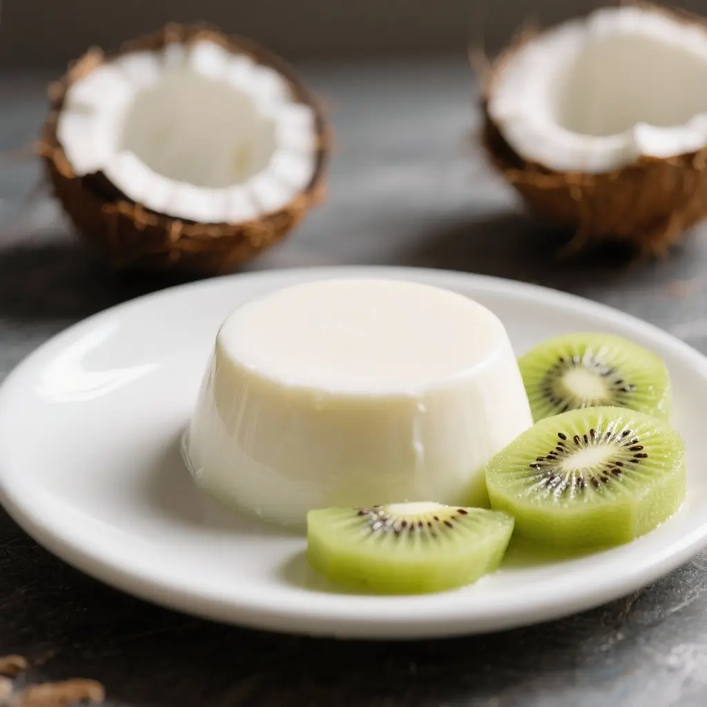 Berry Coconut Panna Cotta with Kiwi