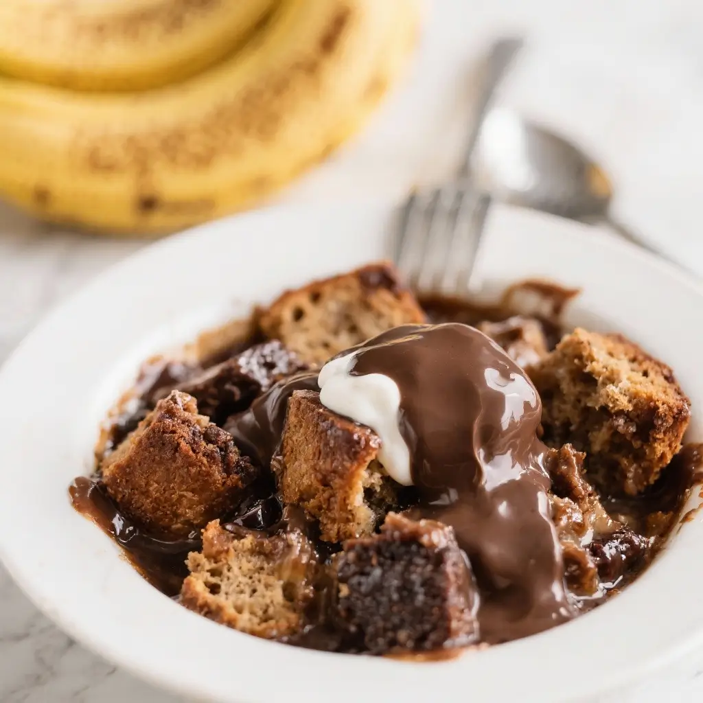 Chocolate Banana Bread Pudding