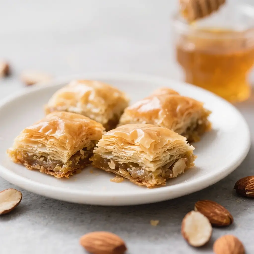 Honey Almond Baklava Bites