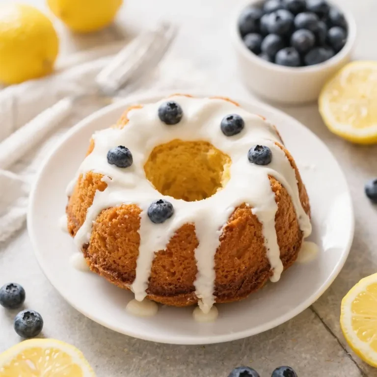 Mini Lemon Blueberry Bundt Cakes