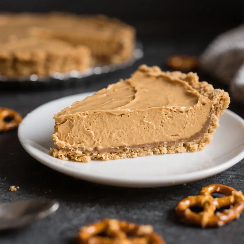 No-Bake Peanut Butter Pie with Pretzel Crust