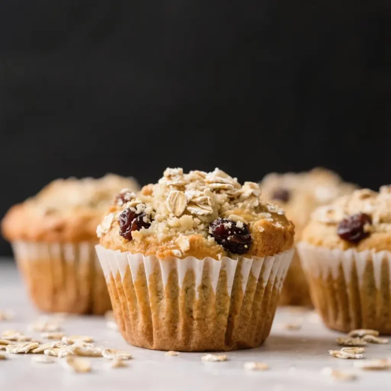 Oatmeal Raisin Breakfast Muffins with Streusel