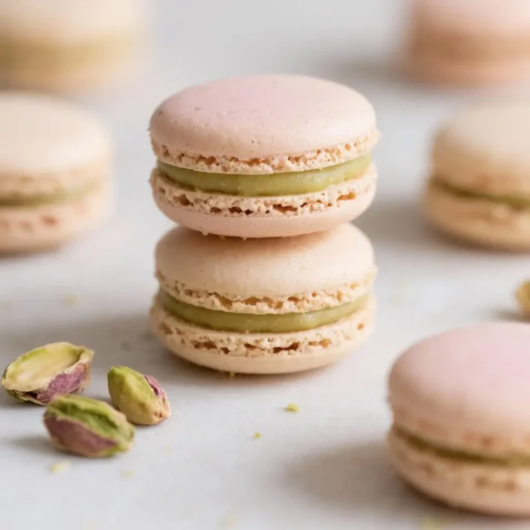 Pistachio Rose Water Pistachio Macarons