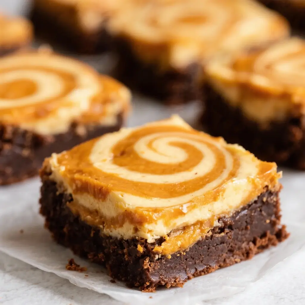 Pumpkin Cheesecake Swirl Brownies