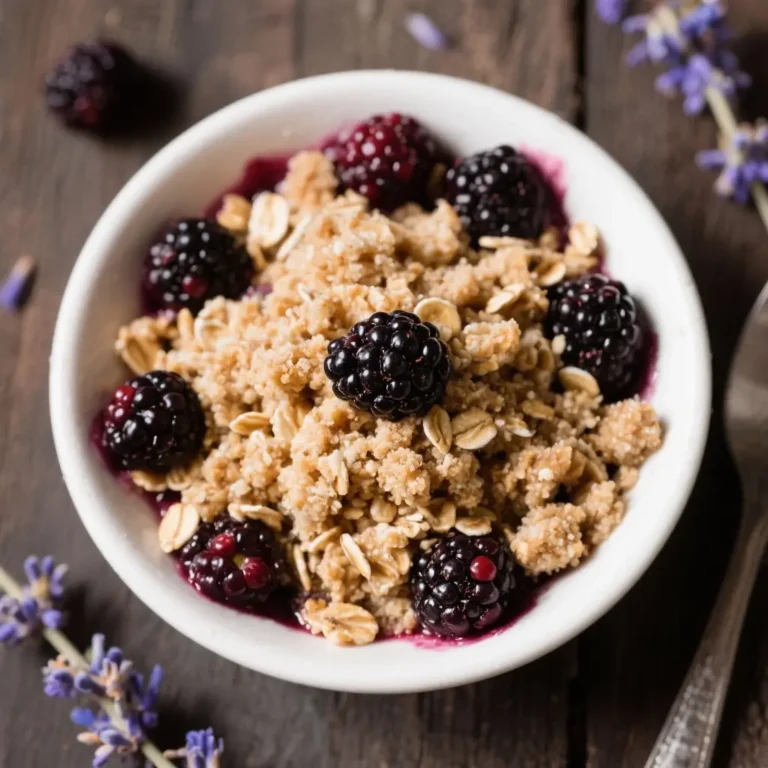 Blackberry Lavender Crumble with Oat Topping