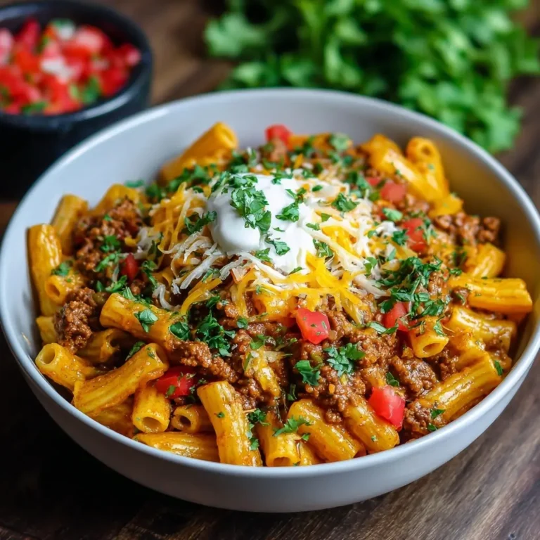 Cheesy Beef Taco Pasta
