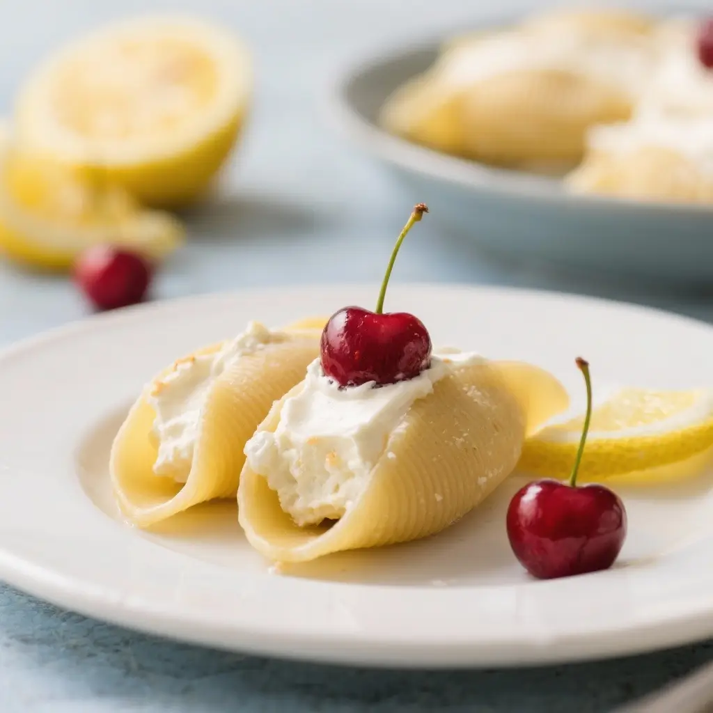 Cherry Lemon Cheesecake Stuffed Shells