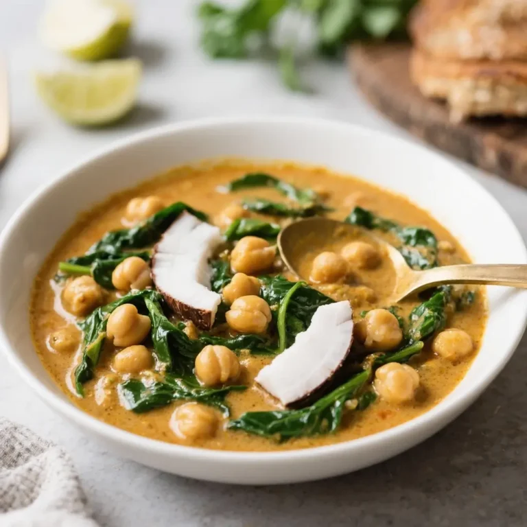 Chickpea and Spinach Coconut Curry