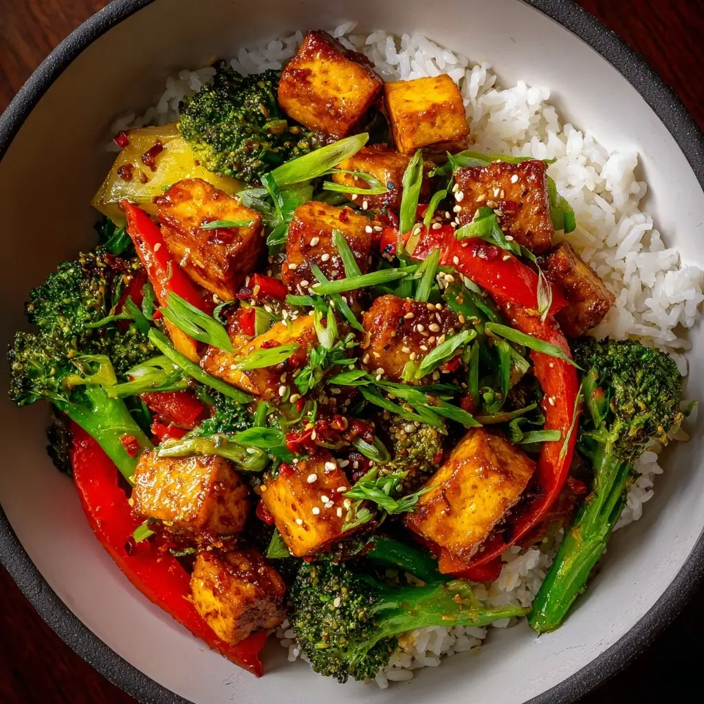Chili Garlic Tofu Stir Fry