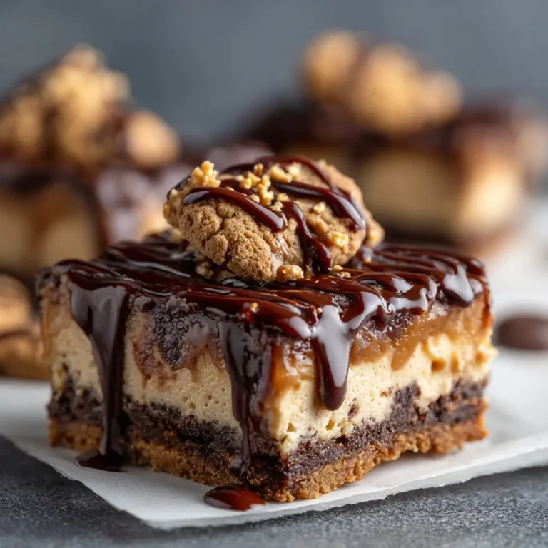 Chocolate Cookie Butter Cheesecake Bars