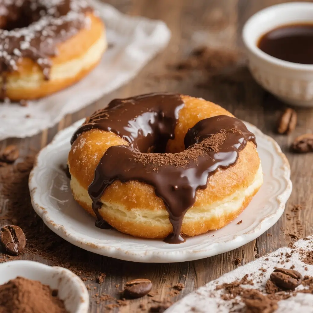 Chocolate Espresso Bomboloni Doughnuts