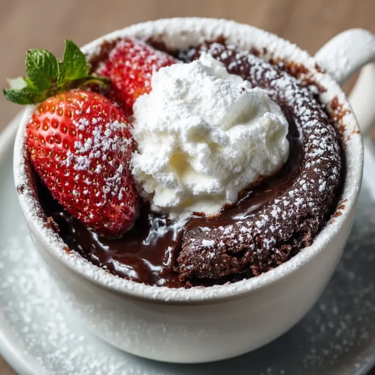 Chocolate Lava Mug Cake (single serve)