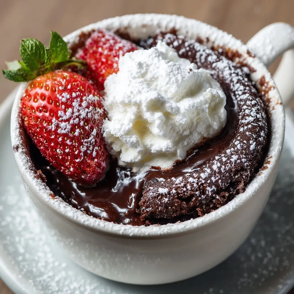 Chocolate Lava Mug Cake (single serve)