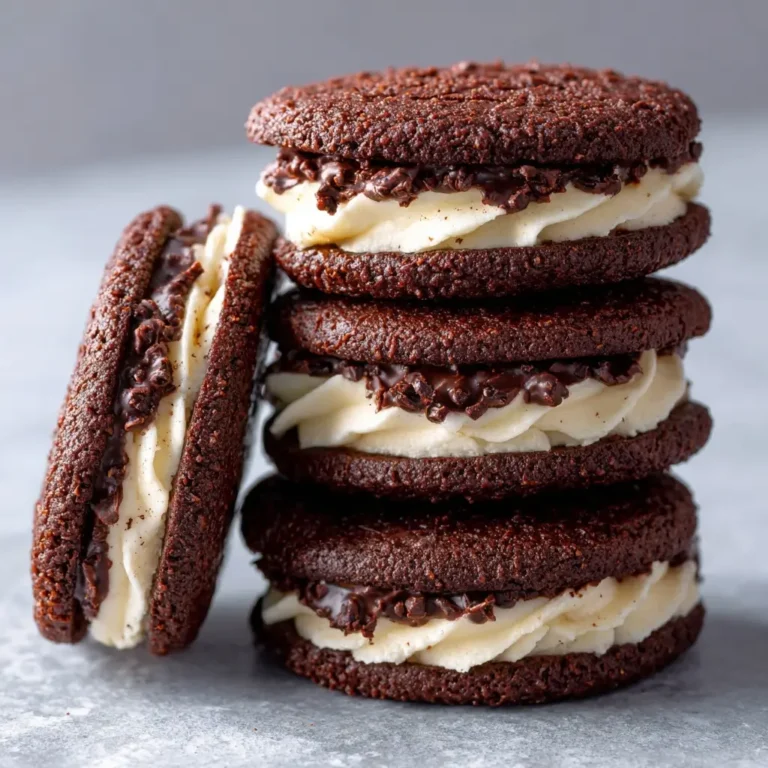Chocolate Sandwich Cookies with Cream Filling