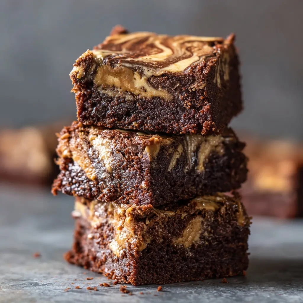 Chocolate Tahini Swirl Brownies