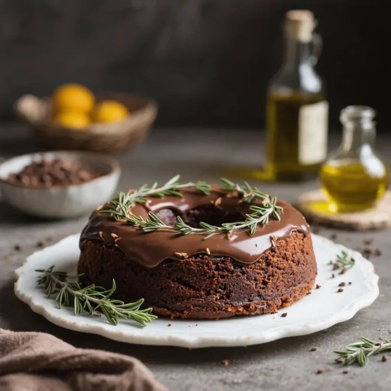 Chocolate Thyme Olive Oil Cake