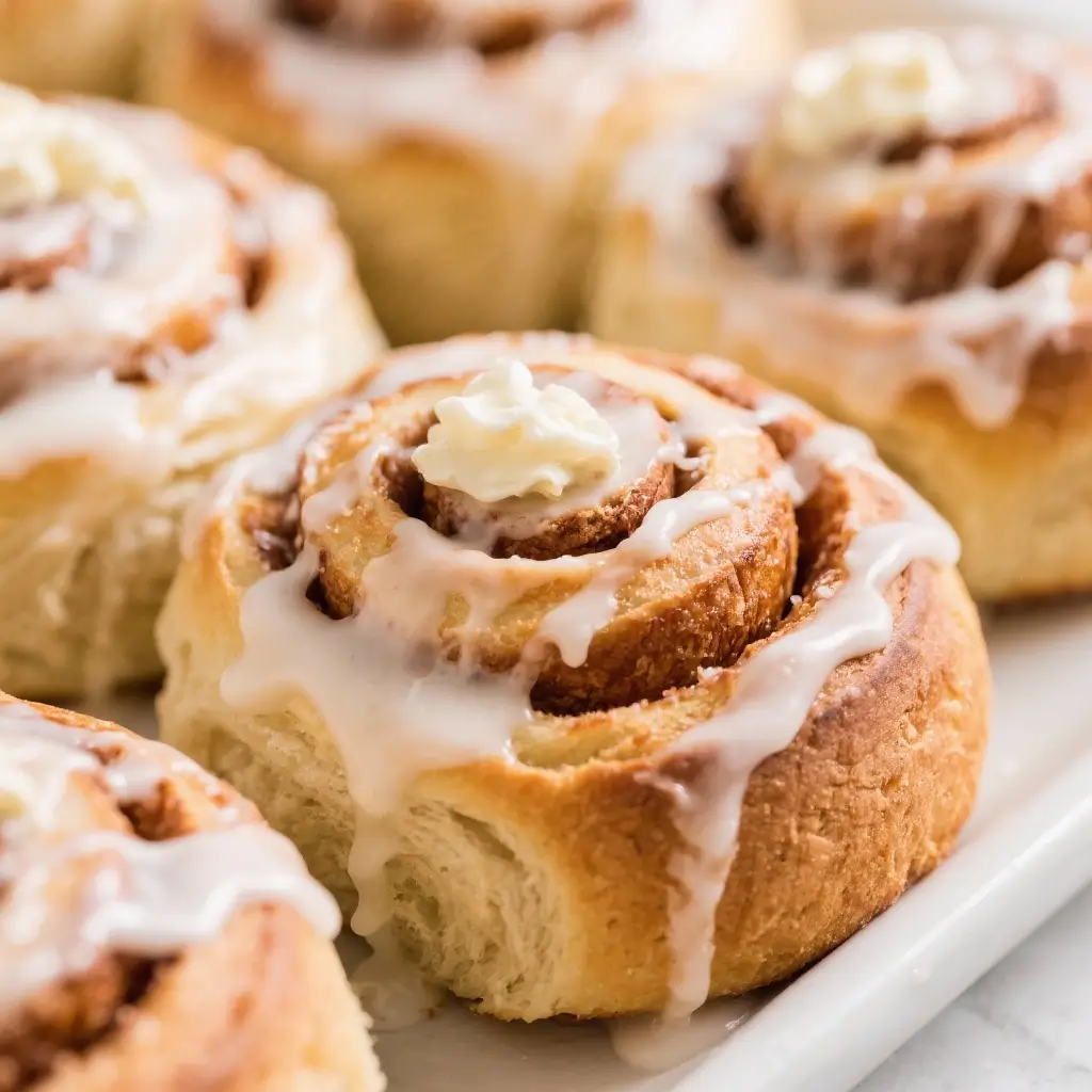 Cinnamon Roll Cinnamon Buns with Cream Cheese Glaze