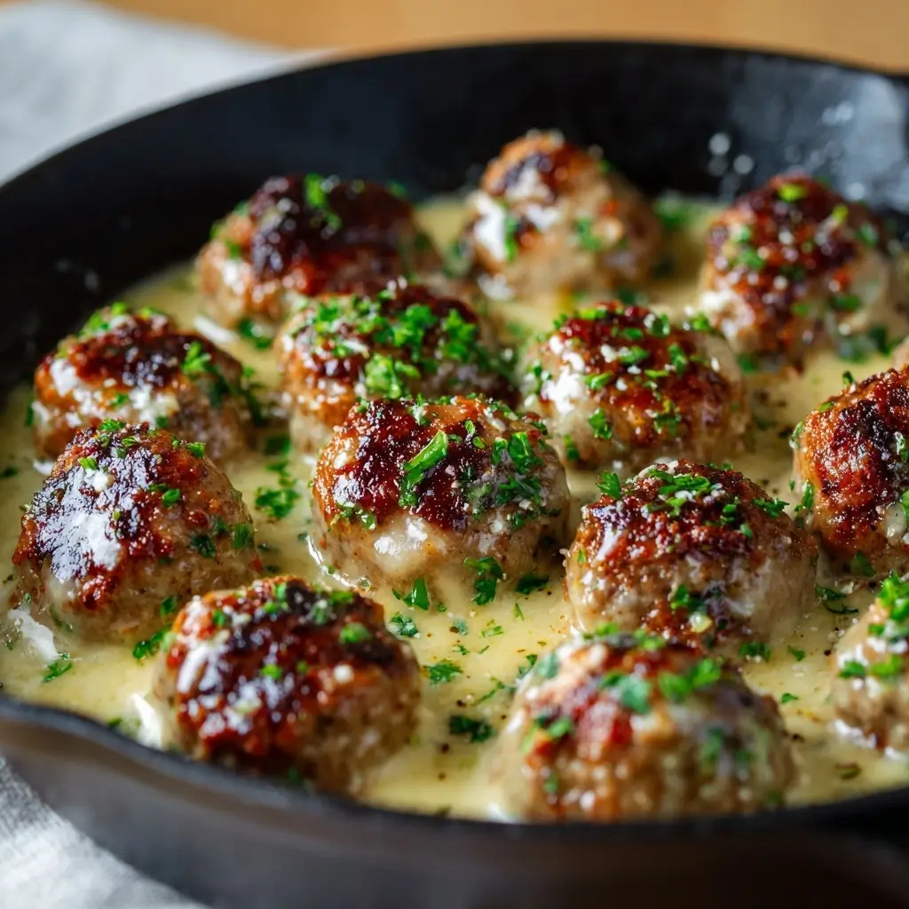 Creamy Garlic Butter Meatballs