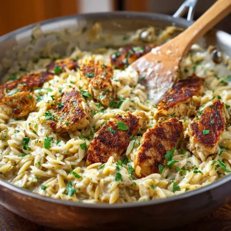 Creamy Garlic Parmesan Chicken Orzo