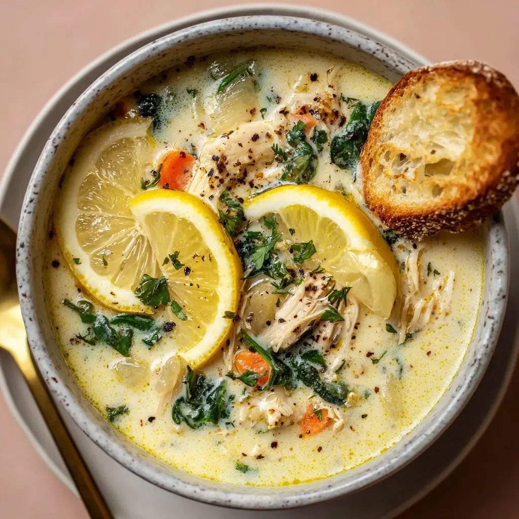 Creamy Lemon Chicken Soup