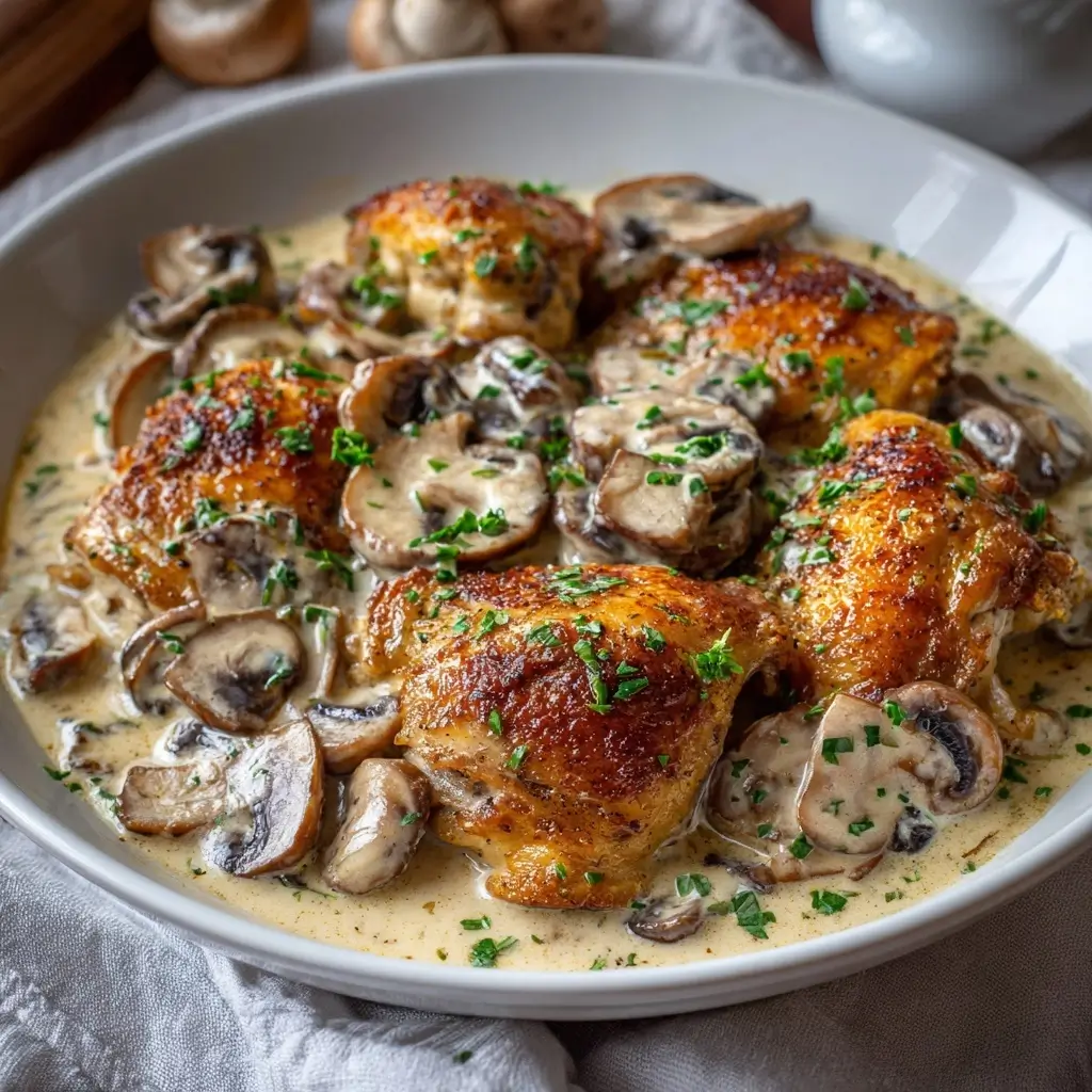 Creamy Mushroom Chicken Thighs