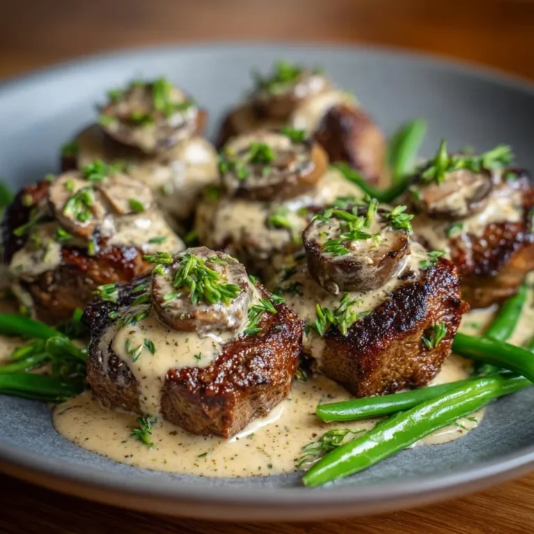 Creamy Mushroom Steak Bites