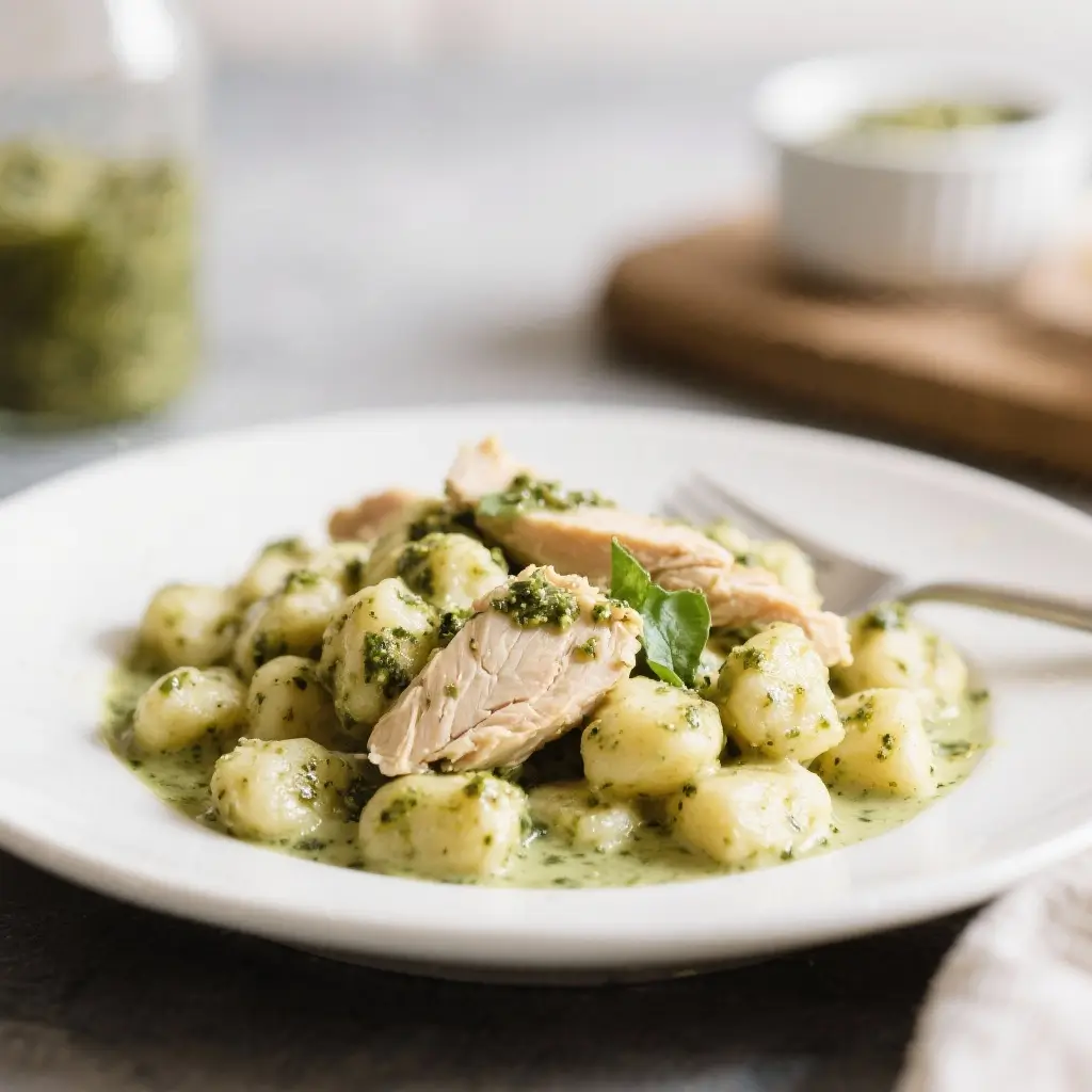 Creamy Pesto Gnocchi with Chicken