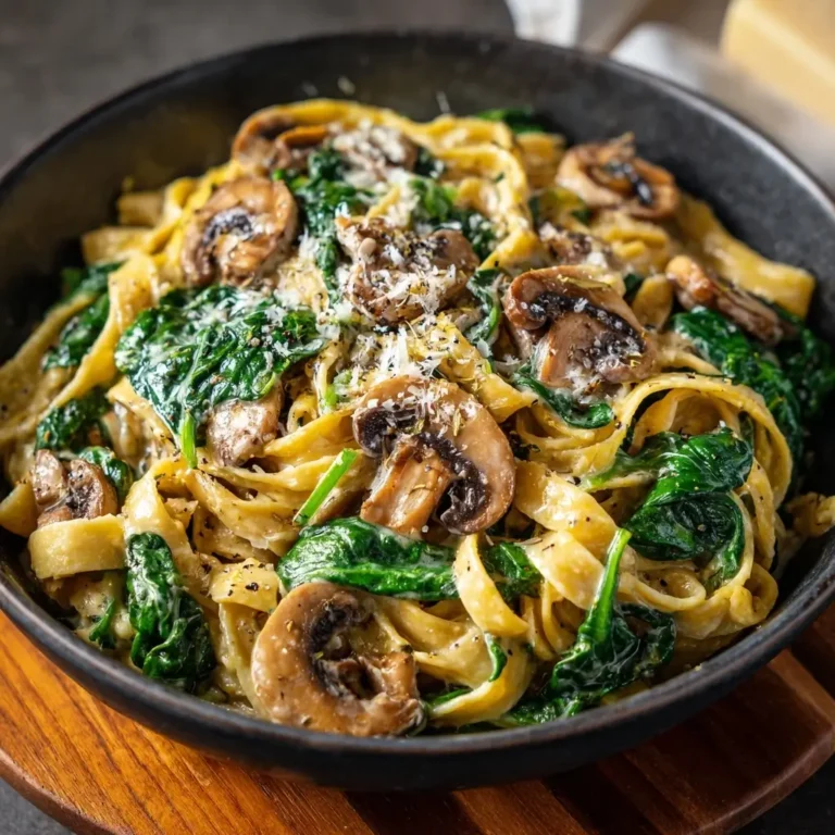 Creamy Spinach Mushroom Pasta