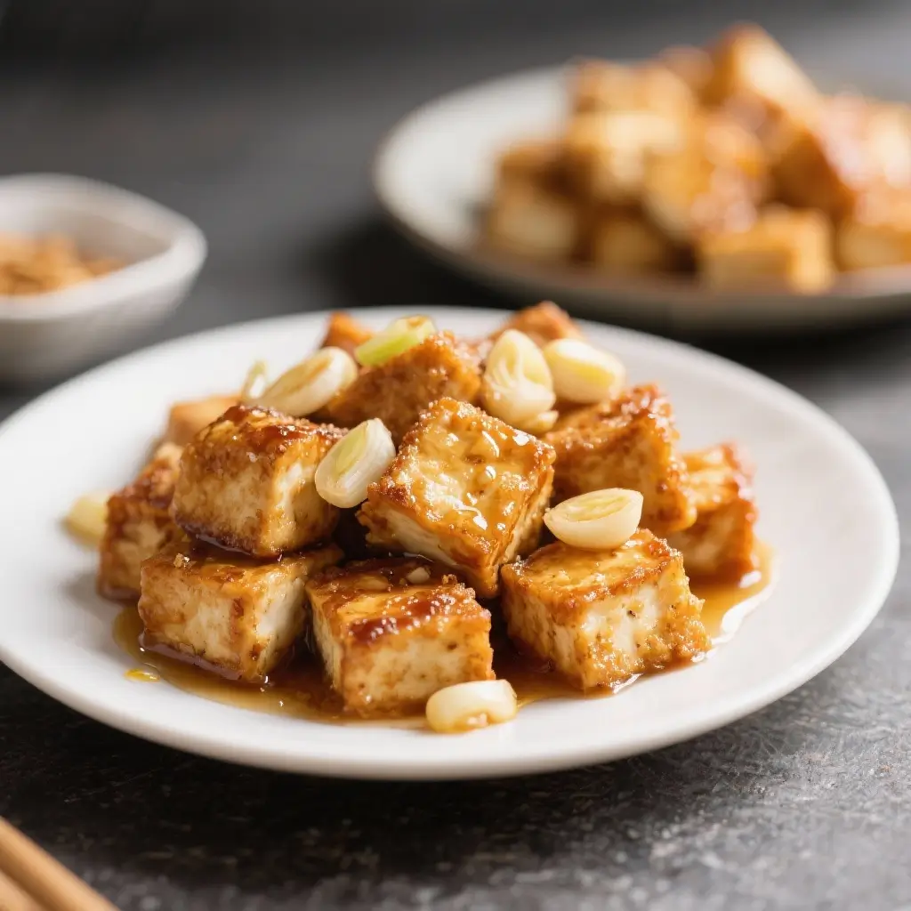 Crispy Honey Garlic Tofu