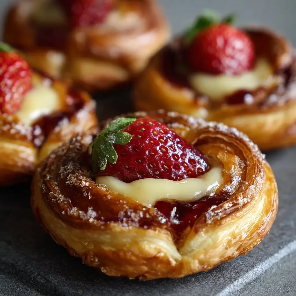 Fruit-filled Danish Pastry (fruit & custard)