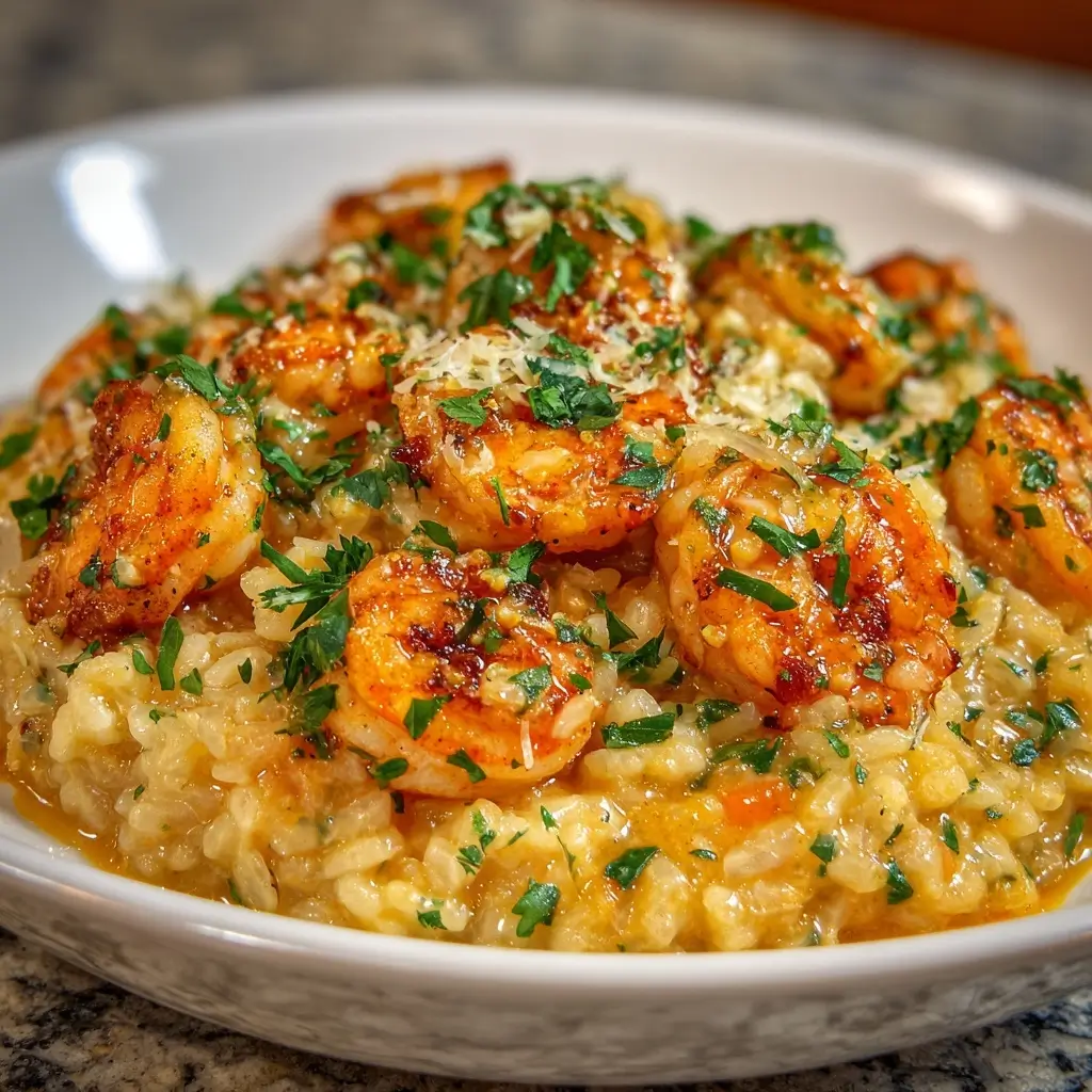 Garlic Butter Shrimp Risotto