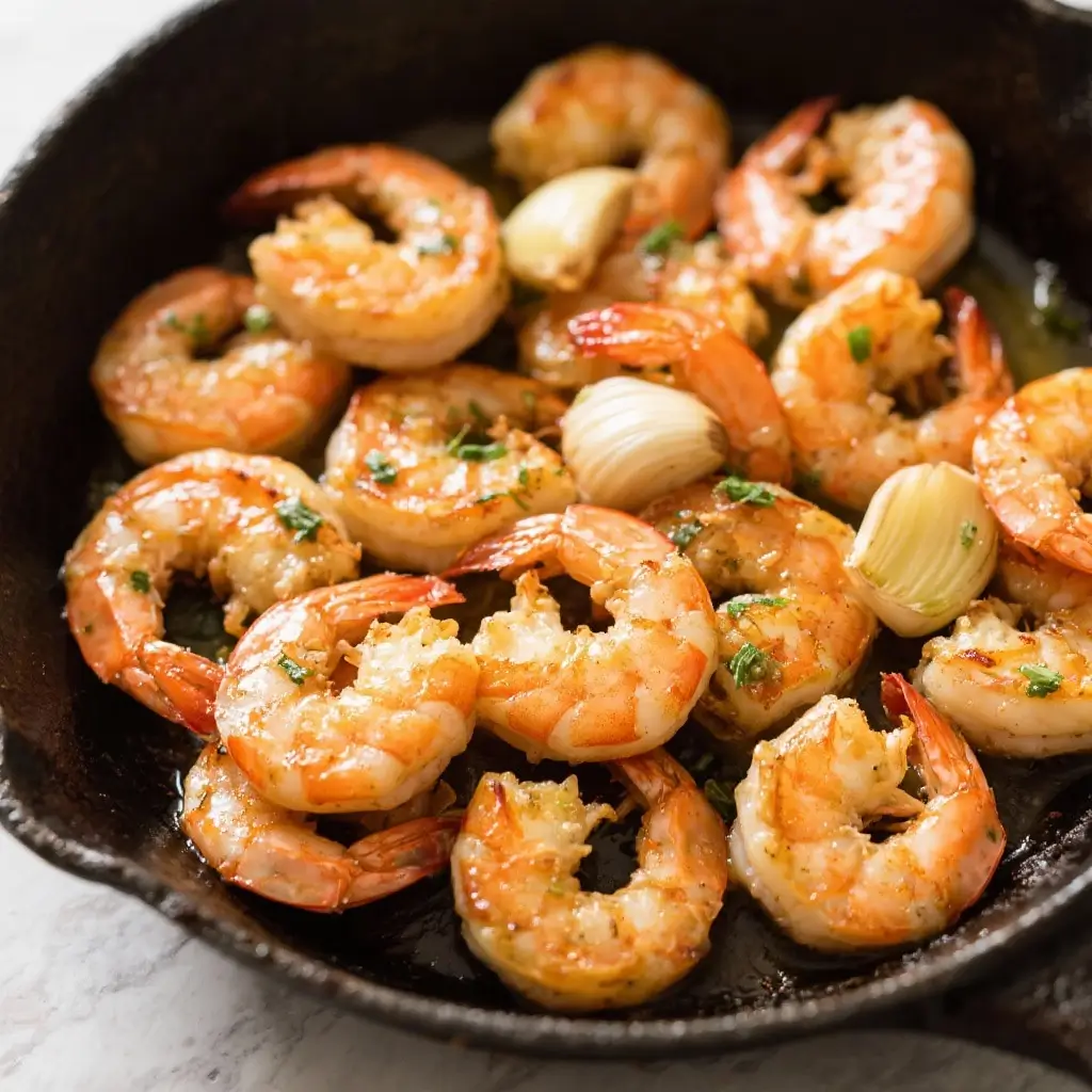 Garlic Butter Shrimp Skillet