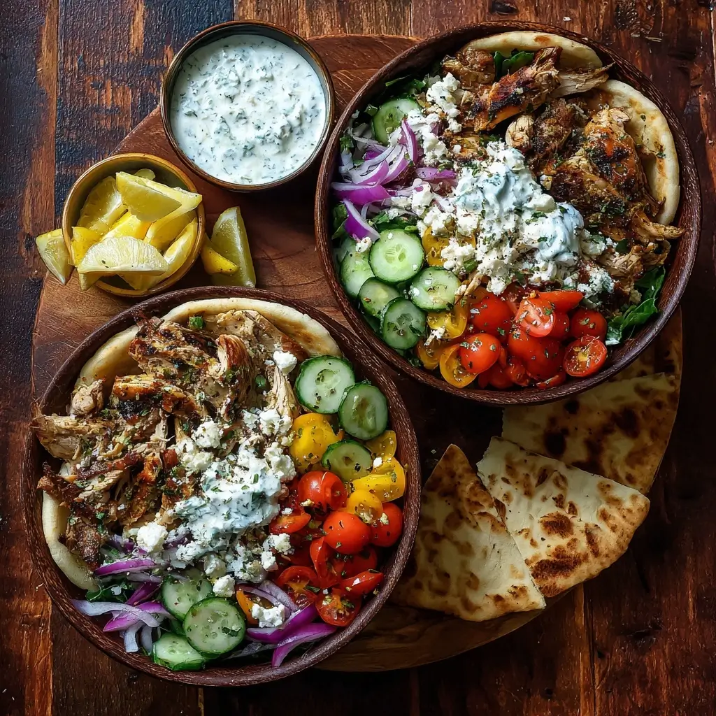 Greek Chicken Gyro Bowls
