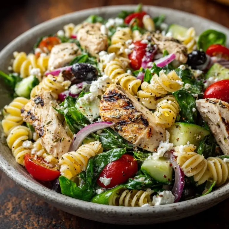 Greek Chicken Pasta Salad Dinner