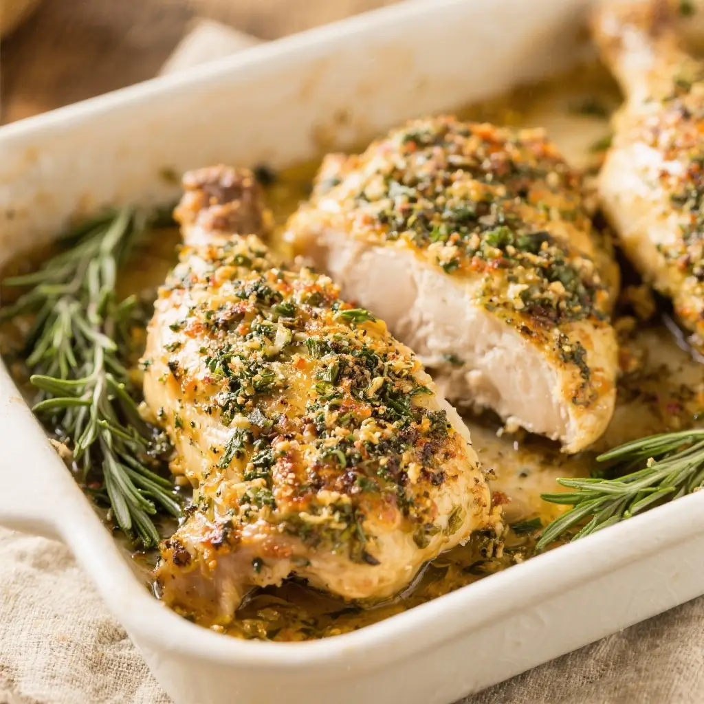 Herb-Crusted Baked Chicken