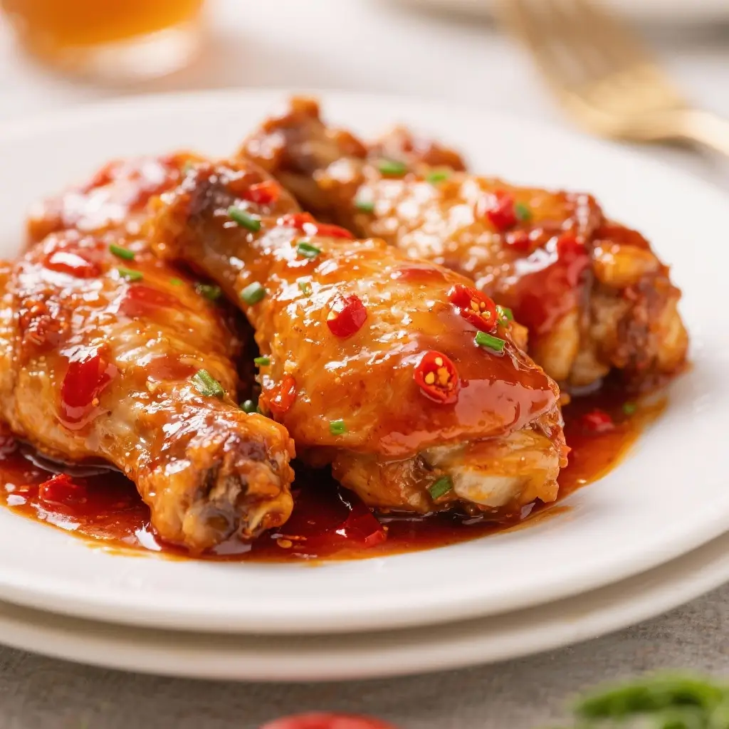 Honey Sriracha Glazed Chicken Thighs