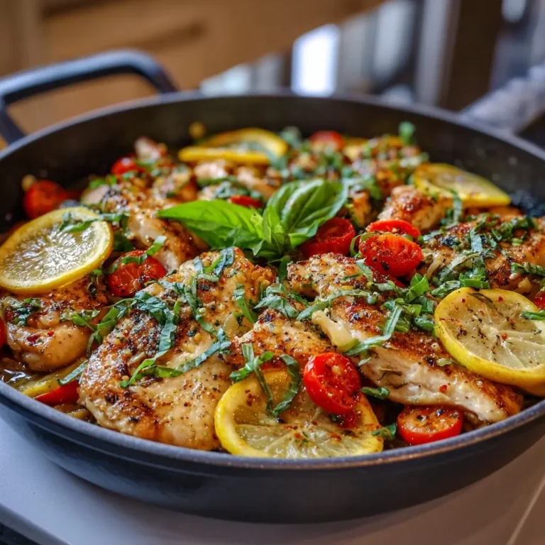 Lemon Basil Chicken Skillet