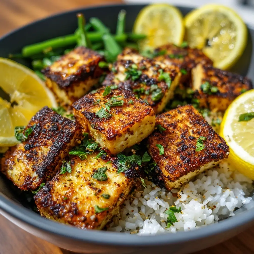 Lemon Garlic Butter Tofu Bowls
