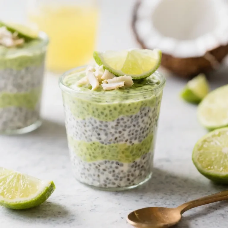 Lime Coconut Chia Pudding Parfaits