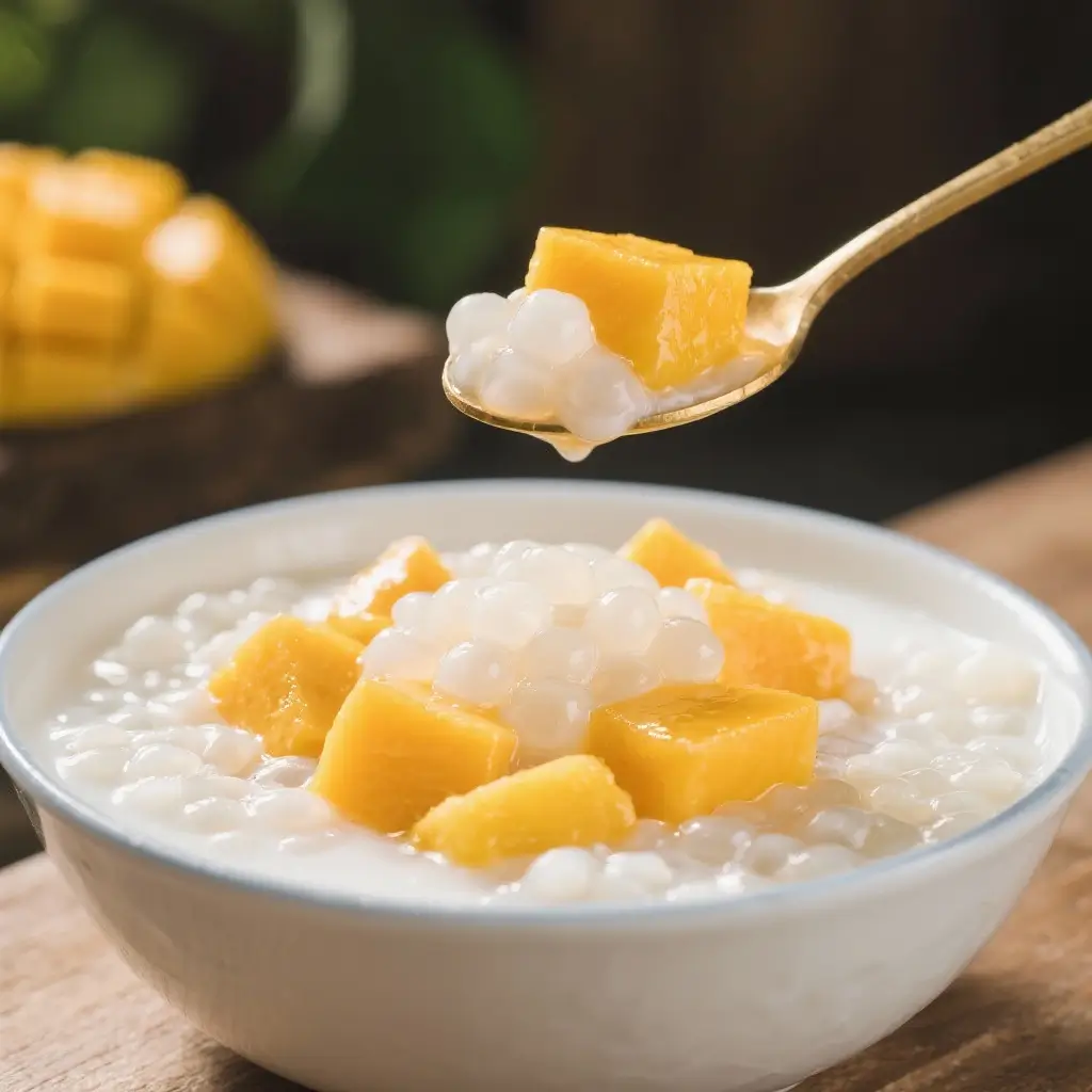 Mango Coconut Tapioca Pudding