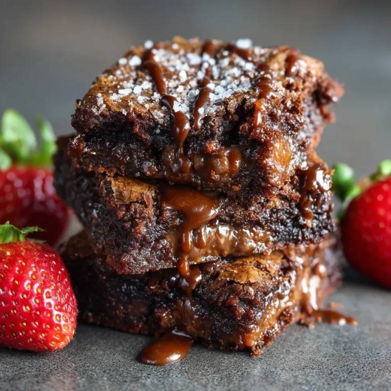 Molten Lava Brownie Bars