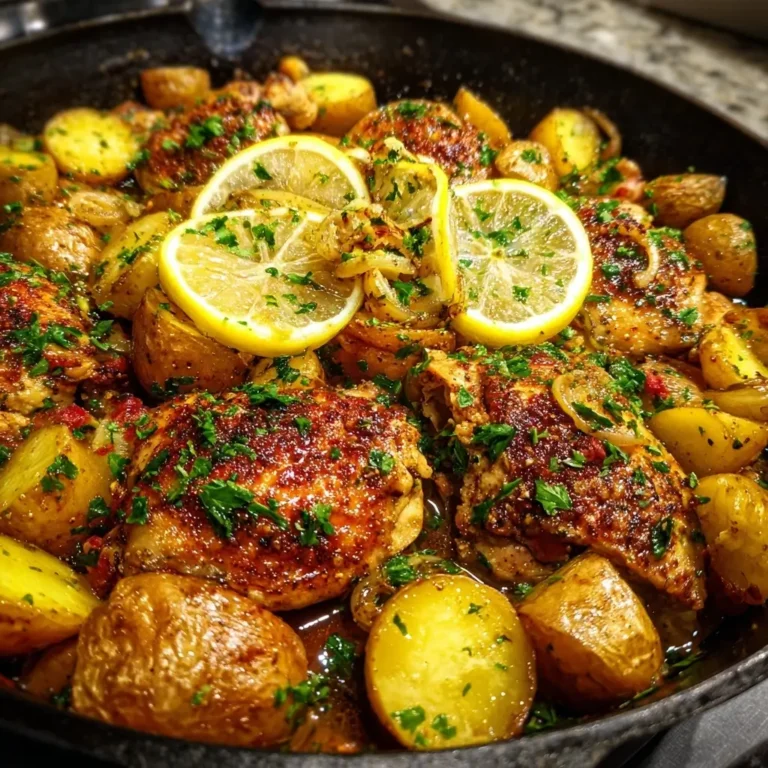 One-Pan Lemon Garlic Chicken and Potatoes