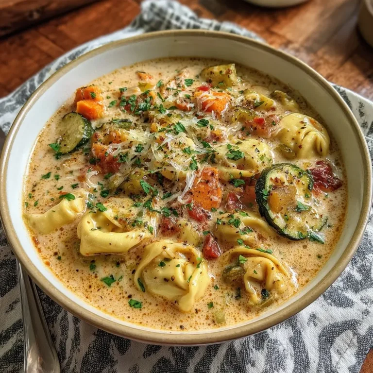 One-Pot Creamy Tortellini Soup