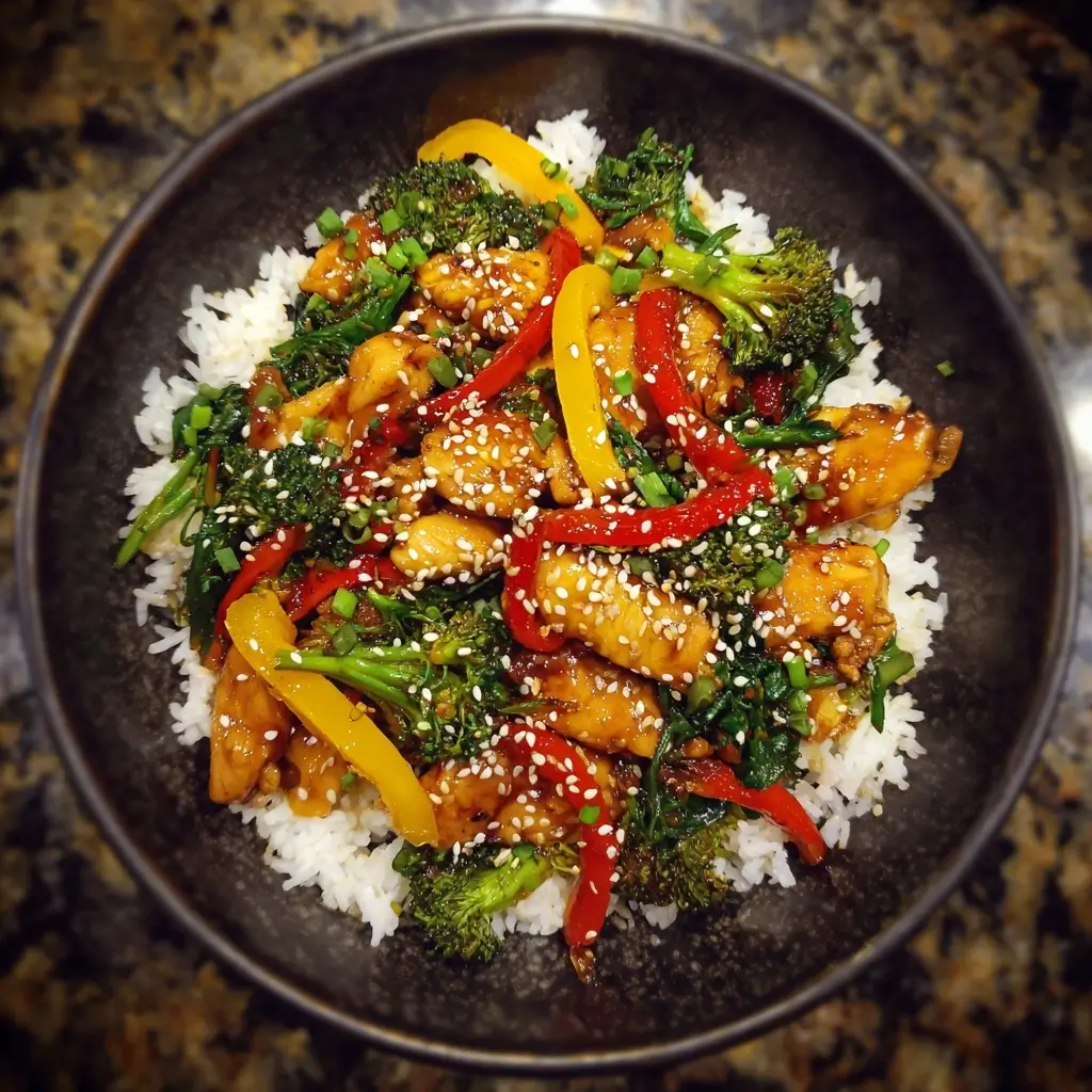 Orange Sesame Chicken Stir Fry