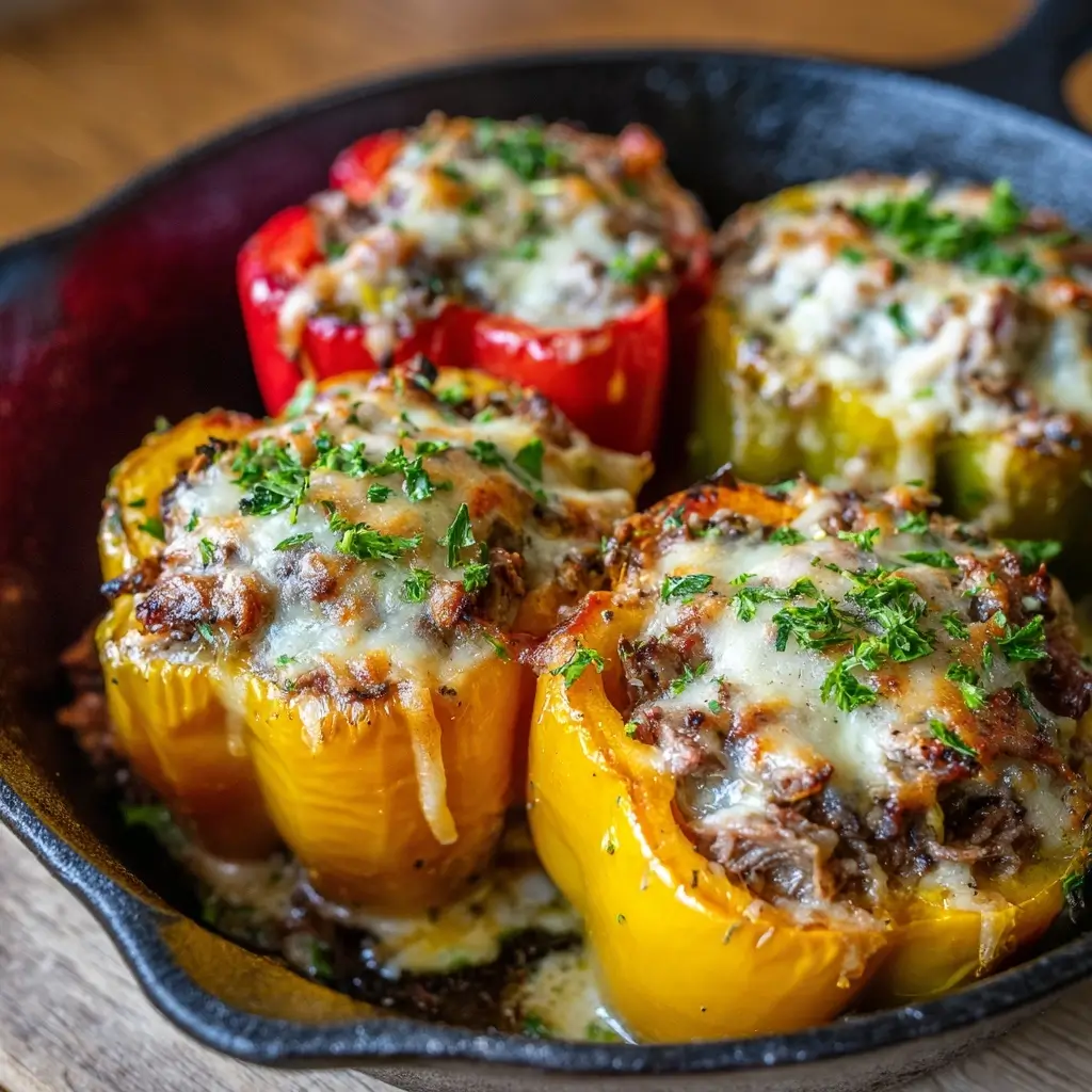 Philly Cheesesteak Stuffed Peppers