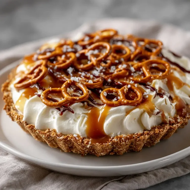 Salted Caramel Pretzel Pie