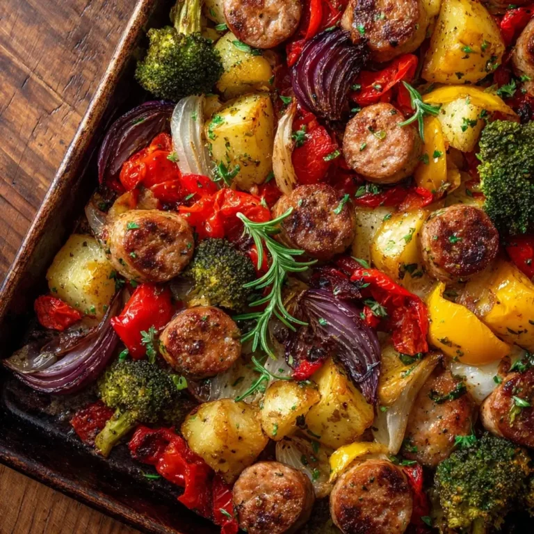 Sheet-Pan Chicken Sausage Veggie Bake