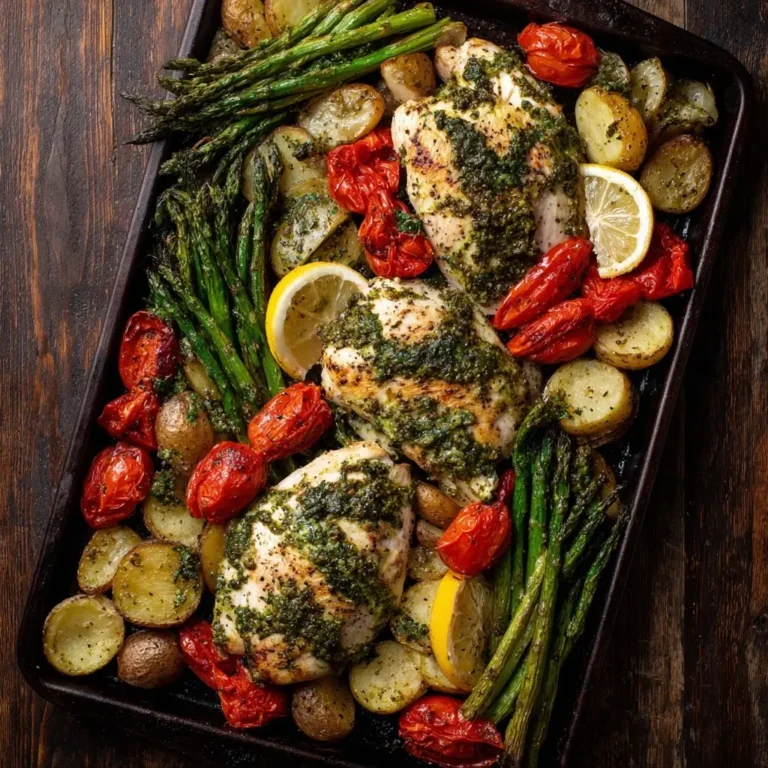 Sheet-Pan Pesto Chicken and Veggies
