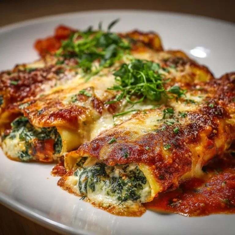 Spinach and Cheese Manicotti