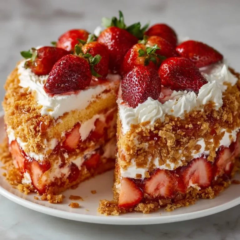Strawberry Crunch Cake